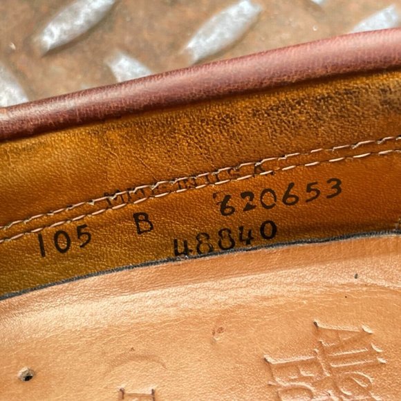 Allan Edmonds Men Shoes Brown Leather Lace Up Shoe Made in USA Size 10.5B
